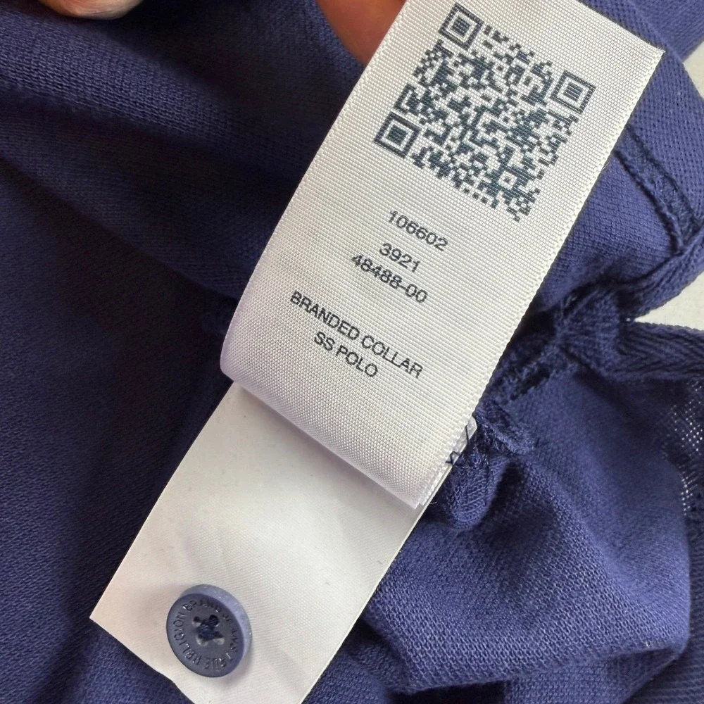 True Religion Polo Shirt Mens M Blue Branded Collar SS Polo Style 106602 NWT